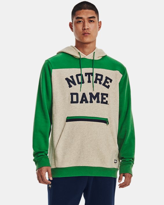 Men's UA Iconic All Day Fleece Collegiate Hoodie, Green, pdpMainDesktop image number 0